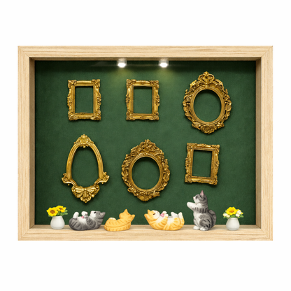 Cat Mini Gallery Decor Kit – Museum Style