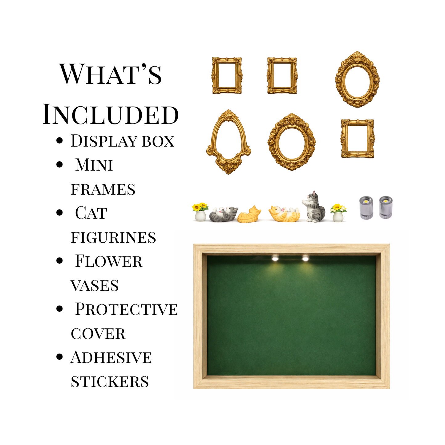 Cat Mini Gallery Decor Kit – Museum Style