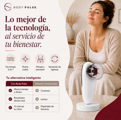 Dispositivo 3 en 1 EMS, Succión y Luz Roja